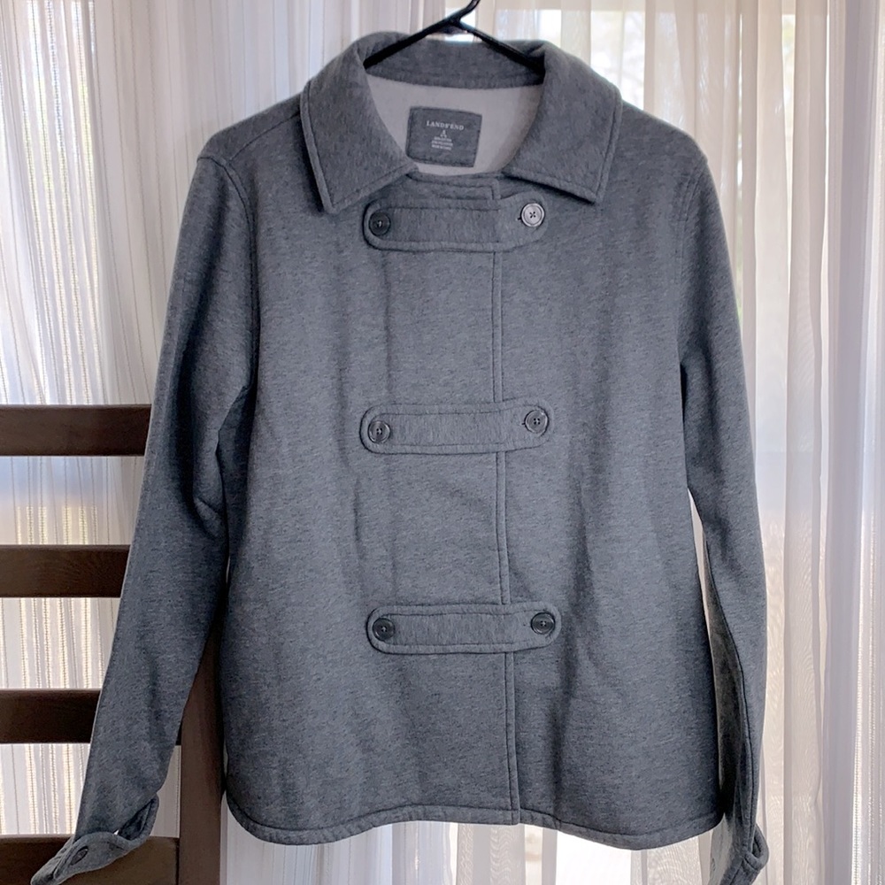 New Lands End women’s Fleece Peacoat